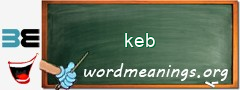 WordMeaning blackboard for keb